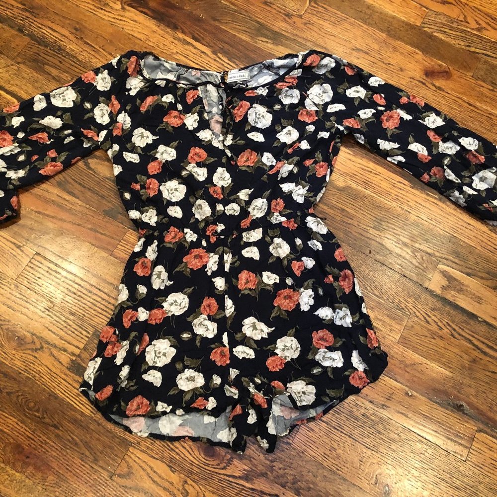 abercrombie and fitch romper floral